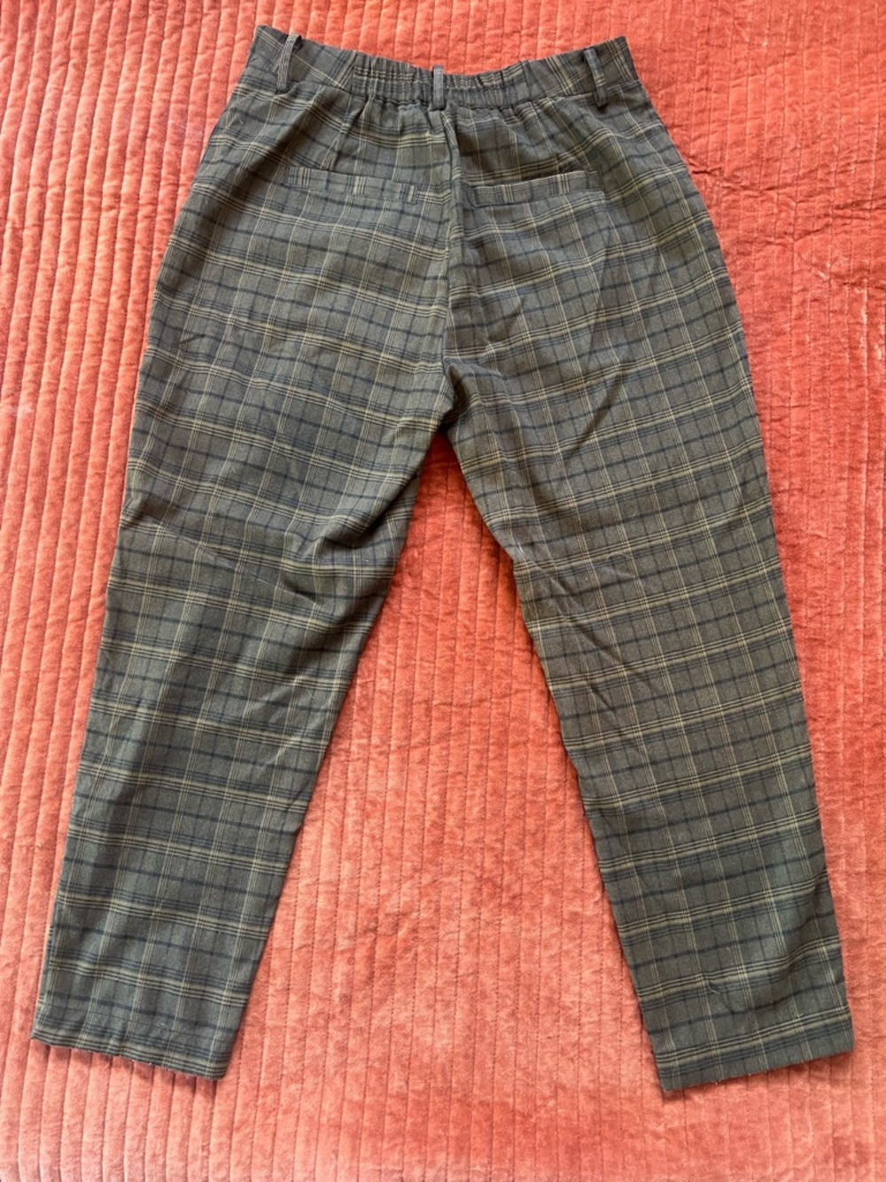 Disturbia Green and Black Plaid High-Waist Trousers - Picture 4 of 7